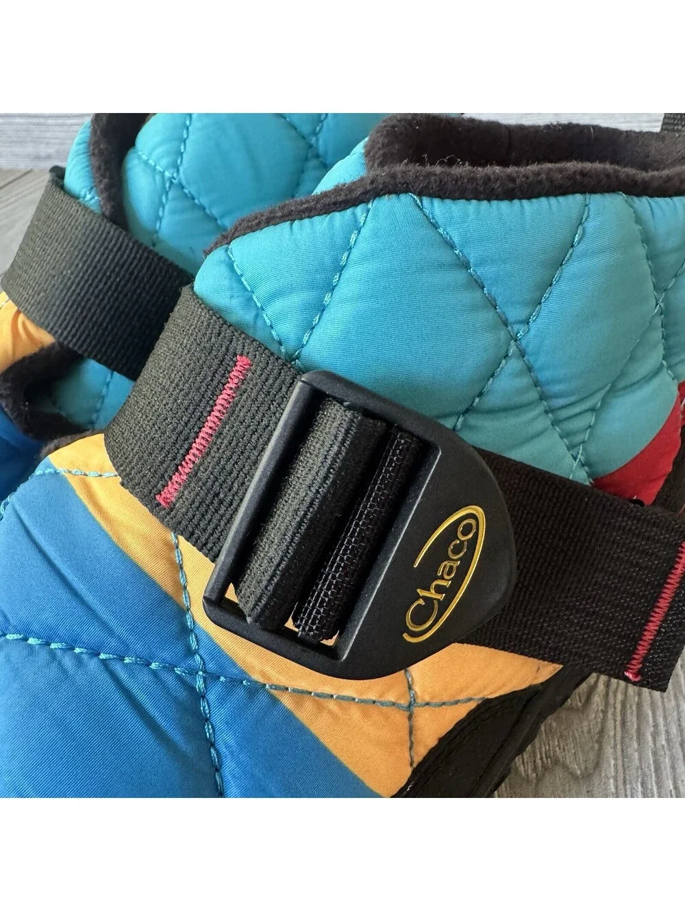 Chaco Ramble Puff Slip-On Boots Men’s 10.5 Blue Quilted Insulated Outdoor Camp